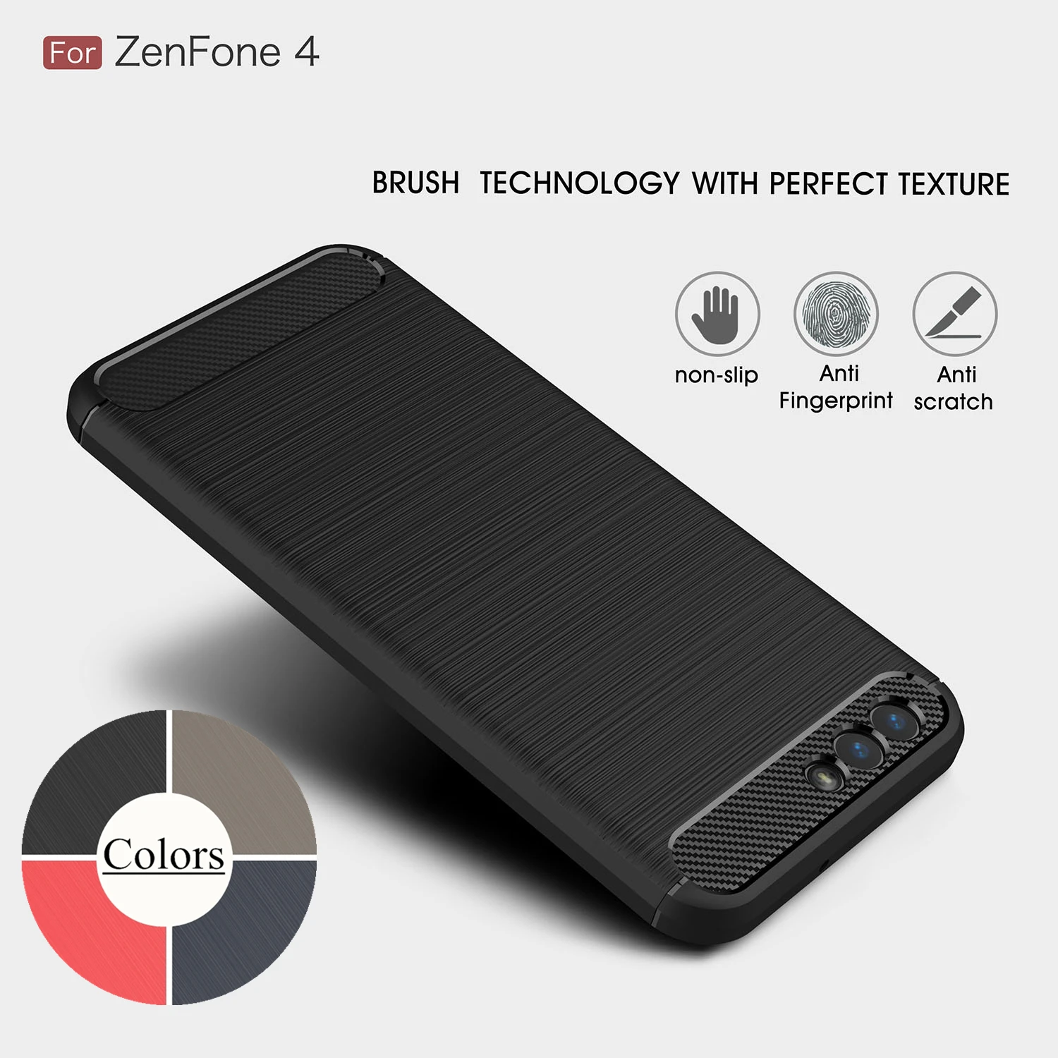 

Case for ASUS Zenfone 4 Ze554KL / Zenfone 4 Pro Zs551KL TPU Silicone Case Ultra-thin Soft Cover Matte Phone Case Rugged Armor
