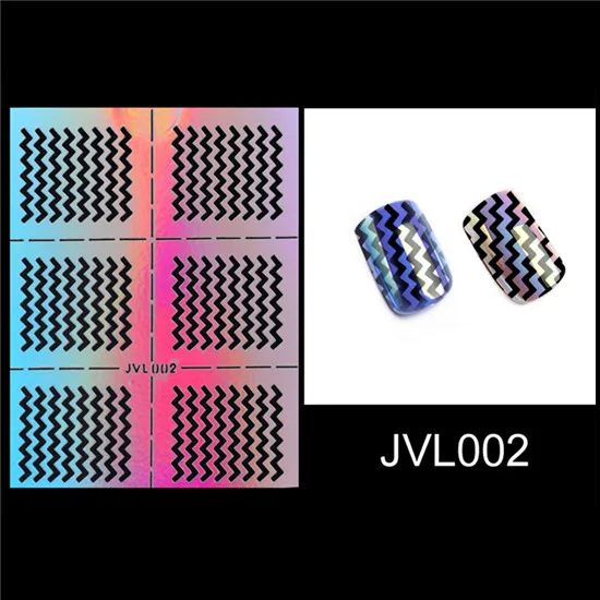 1 лист в дырочку для ногтей виниловая самоклеящаяся лазером для ногтей наклейки-трафарет круглый ромб для маникюра дизайн ногтей инструмент - Цвет: JVL002