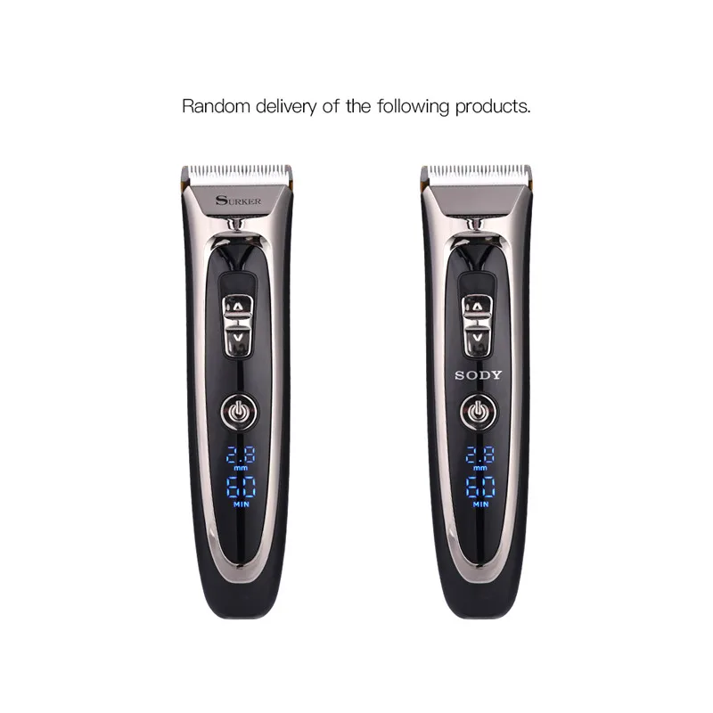 Profissional de Titânio Máquina de Cortar Aparador de Cabelo Máquina de Corte de Cabelo Cerâmica Cabelo Recarregável Elétrico Barba Barbeador 2 Aparadores de pelo
