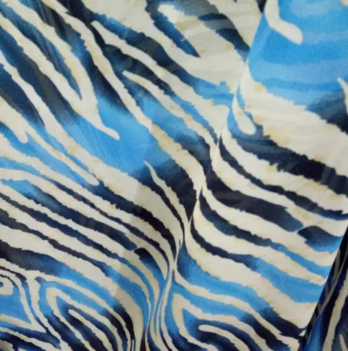 Ткань для платья Зебра принт шифон сделай сам Ремесло Ткань пляжная юбка вечернее платье шарф блузка рубашка материал - Цвет: 4
