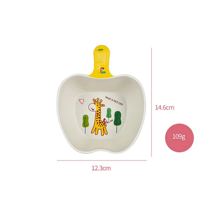 Anti-hot Training Dinner Plate Baby bowl+spoon+fork Feeding Food Tableware Cartoon Kids Dishes Eating Dinnerware