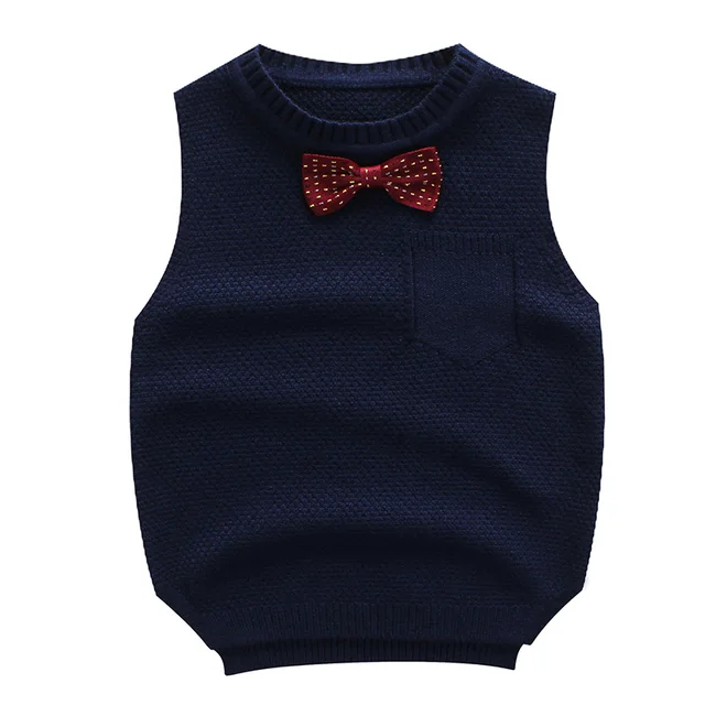 2018 Autumn Toddler Boy Vest Cardigan Knitted Sweater Clothing Children