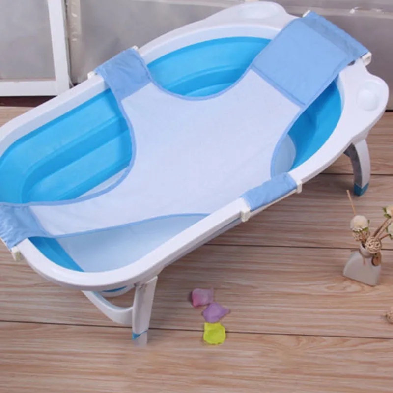 

Newborn Infant Baby Bath Adjustable Antiskid Net Bathtub Sling Mesh Net Accessories YJS Dropship