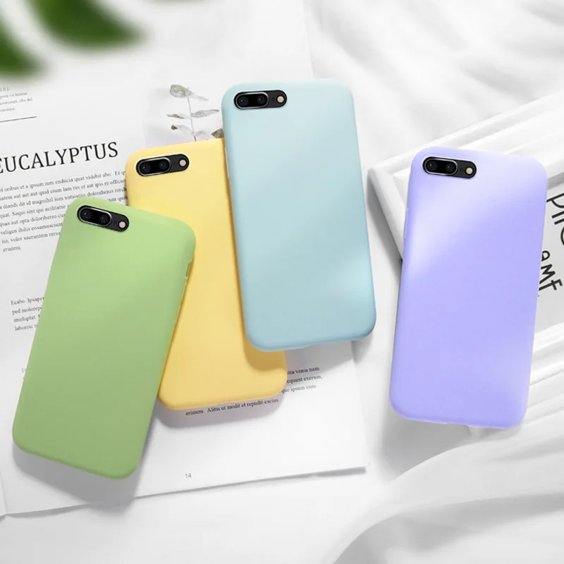 USLION чехлы для телефонов iPhone 7 8 6 6s Plus жидкий силикон мягкий ТПУ чехол X XS XR Xs Max