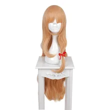 MCOSER 100 см длинные волнистые косплей парик Синтетический оранжевый цвет Высокая температура волокна волос WIG-655F