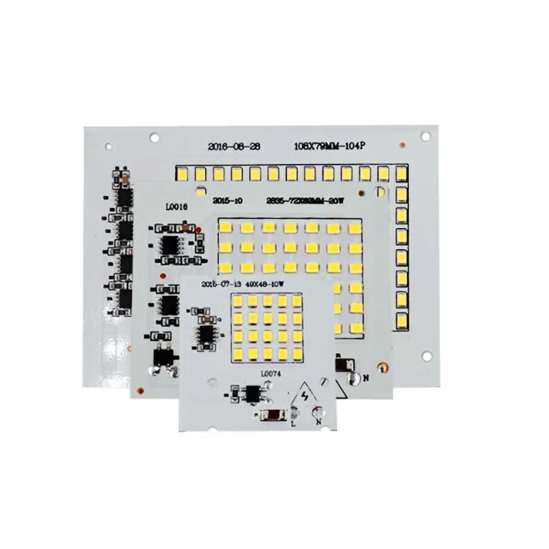 10 Вт/20 Вт/30 Вт/50 Вт Светодиодный прожектор COB панельный модуль SMD2835 AC220V светодиодный белый 6000-6500k 10 шт