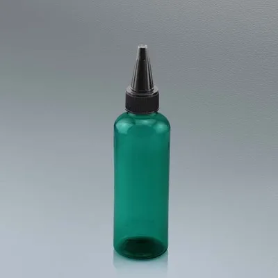 100 мл(10 шт./лот) эмульсионная бутылка, растворитель для приправ пластиковая бутылочка из ПЭТ с дозатором-капельницей - Цвет: Black Green
