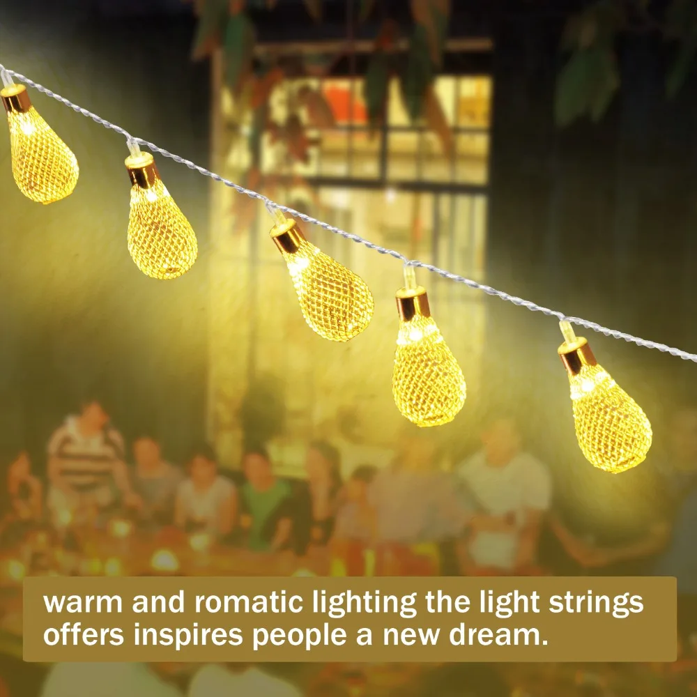 T-SUN Holiday String Lights Led Outdoor Christmas Fairy Lights Pretty Decorative Fairy Lights for outdoor Garden or Indoor Party