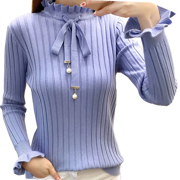 

Pullovers Sweater Women 2019 Autumn Ladies Poncho 26 Colors Elastic Turtleneck Knitwear Tops Blusas Pull Femme Sweaters Female