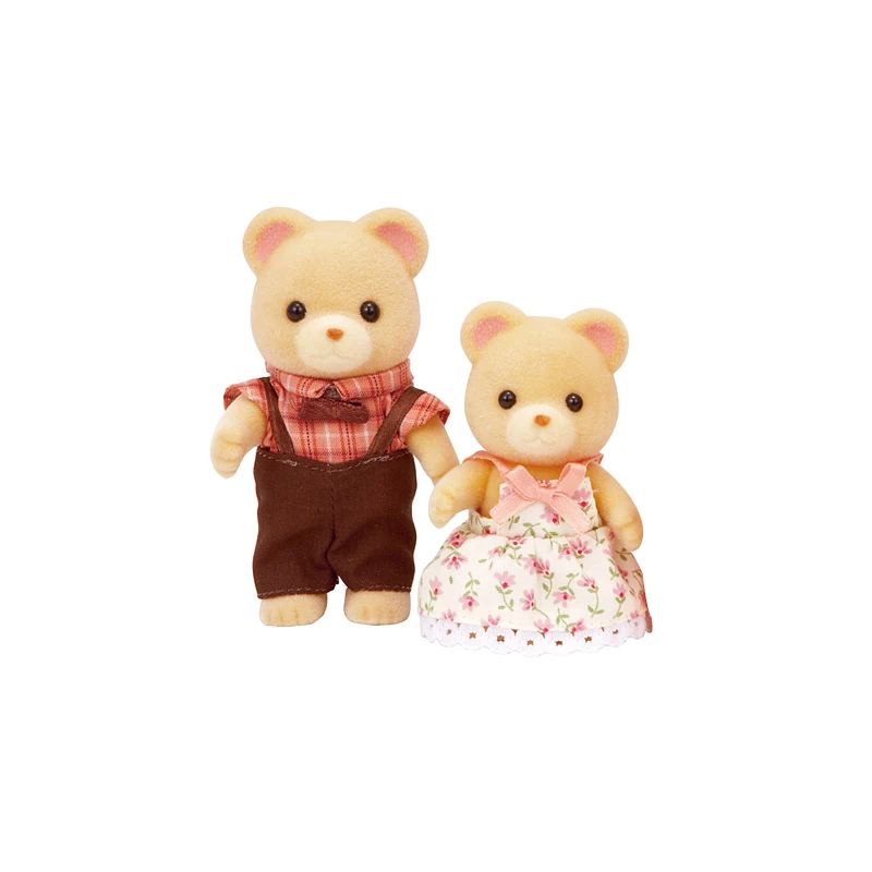 Sylvanian Family медовый Медвежонок семейный кукольный домик 4 шт. Набор фигурок