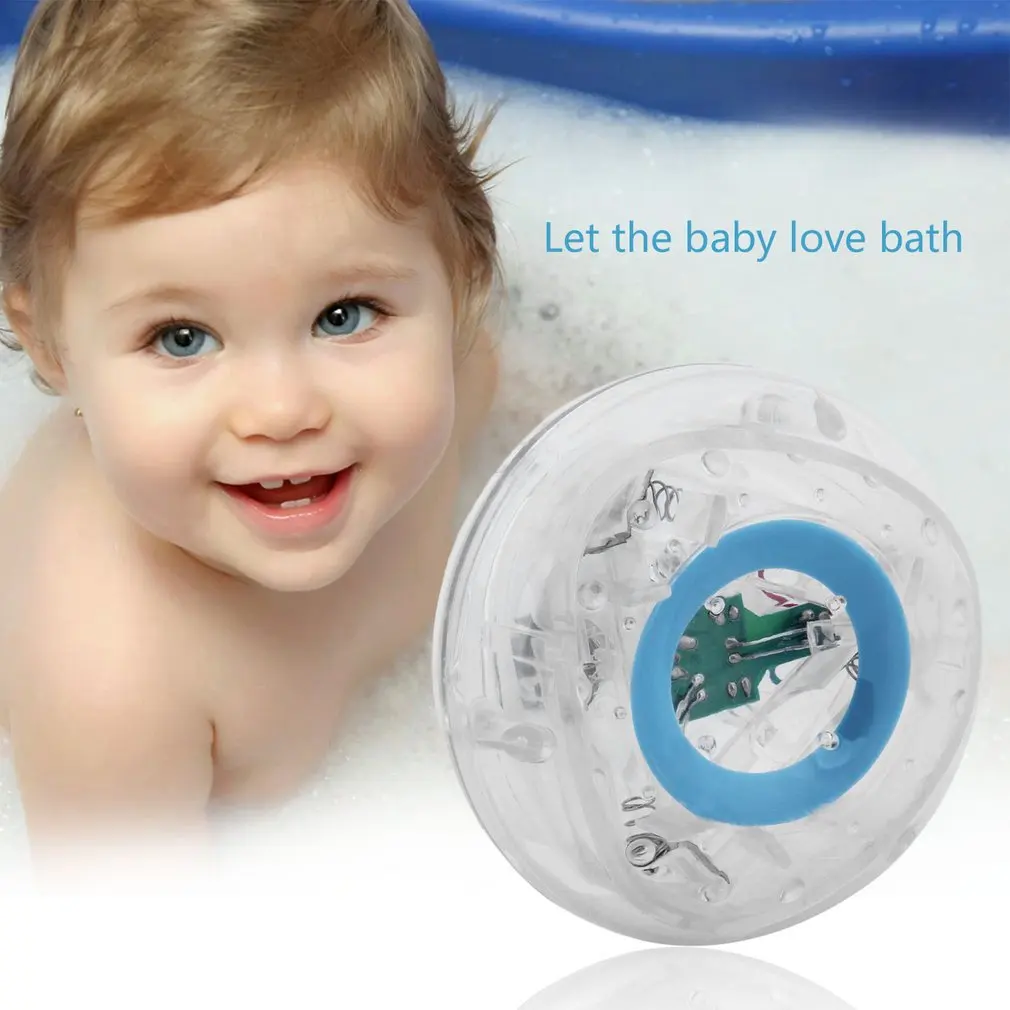 Waterproof Bathroom LED Light Toys Funny Bath Toy Plastic Multicolor Watertight LED Light