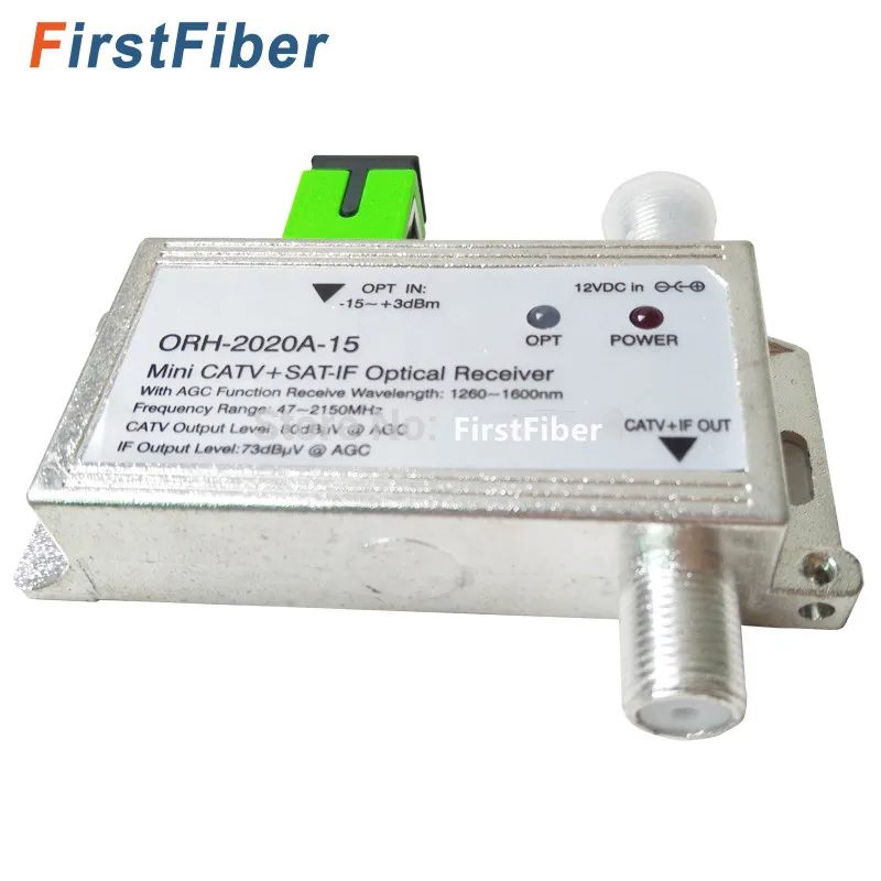 

10 pcs FTTH optical receiver with AGC 1260-1660nm 47-2150MHz MINI CATV + SAT-IF Optical receiver build-in filter
