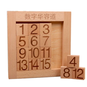 

Classic Digital Puzzle Wooden Puzzle Game Toy Chinese Traditional Three Kingdom Huarong Dao Way Klotski Sliding Puzzle Toy