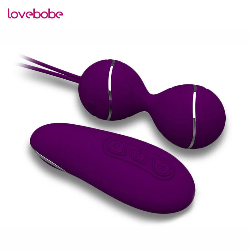 Purple wireless remote control vibrating ball Exercise smart love Ball of jump eggs Female Kegel Vaginal Tight Sex Toy for women