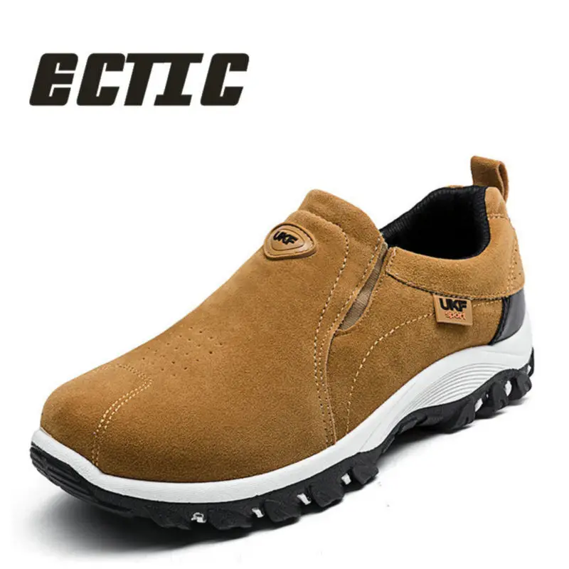 

QWEDF 2018 Fashion Comfortable Casual Shoes Loafers Men Shoes Quality Split Leather Shoes Men Flats Hot Sale Shoes CC-091