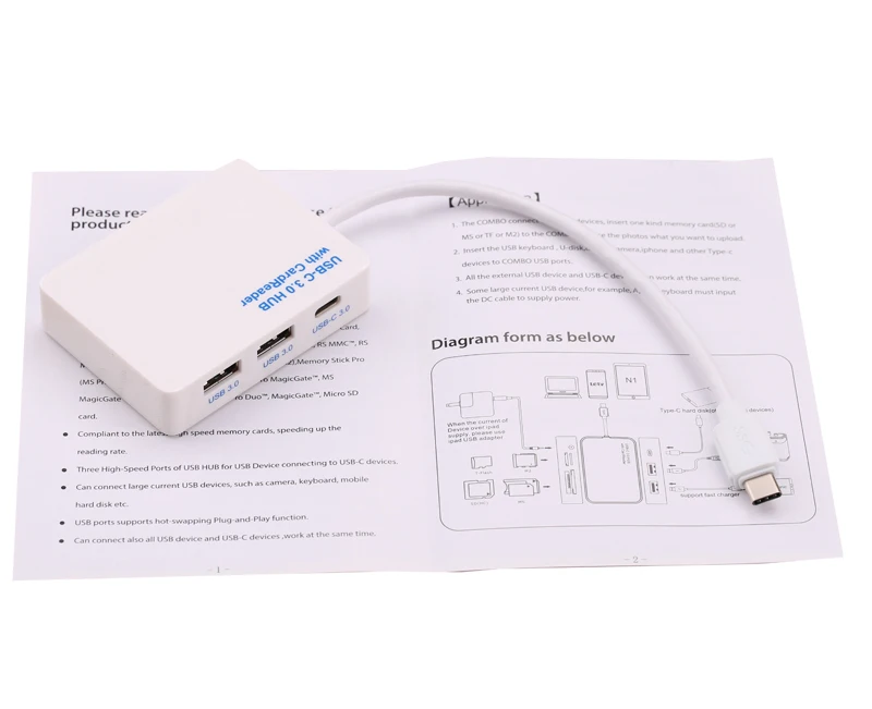 Тип C TF SD SDHC MS M2 устройство чтения карт памяти USB C USB 3,0 хаб для MacBook для samsung galaxy S9 S8 для LG G5 G6 для huawei P20