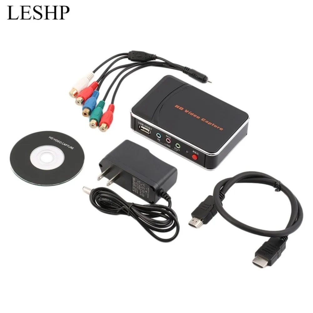 

DC 5V 2A HD Game Video Capture 1080P HDMI YPBPR Recorder US Plug for Game Lovers with One Click No PC Enquired No Any Set-up