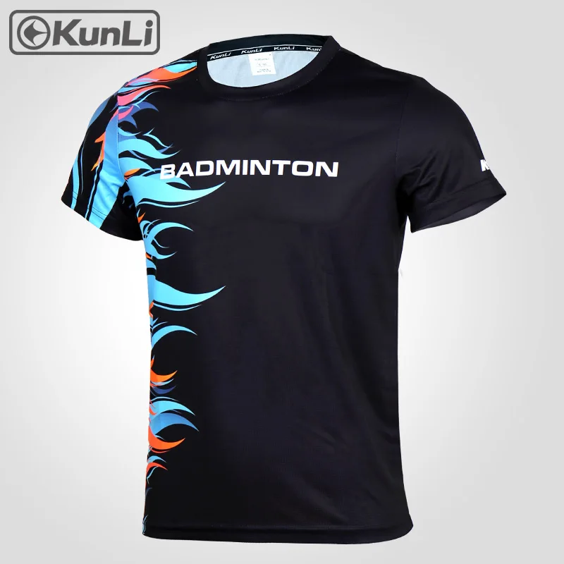 

Kunli short sleeved tennis shirt men outdoor sports badminton clothing running clothing T-shirt basketball Volleyball shirt
