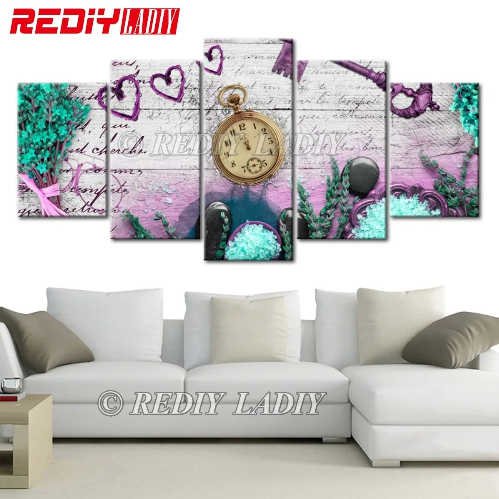 

REDIY LADIY Diamond Painting Triptych Diamond Mosaic Pattern 5 Panels Modular Picture Diamond Embroidery Home Decor Wall Arts