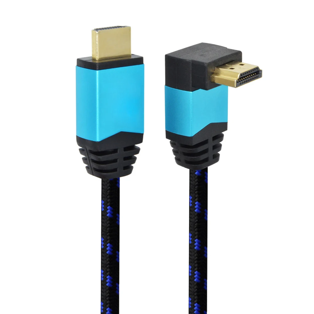 DREMAKE гнездовой HDMI шнур металлический корпус 270 градусов угол между штекером HDMI кабель Поддержка 3D 4 K HDR для ТВ-проектор xbox 360 камера