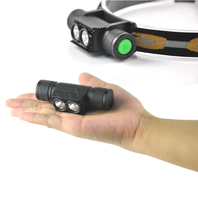 BORUiT 1000lm XP G2 светодиодный налобный фонарь USB перезаряжаемый портативный фонарик