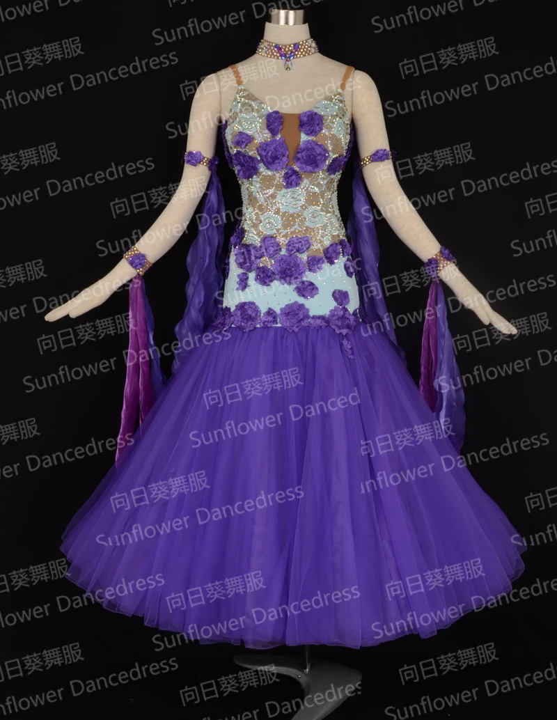 

2016 New Competition ballroom Standard dance dress,dance clothing,stage wear,ballom dance wear,Ballroom Dance Dress,lace