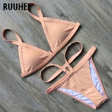 RUUHEE бикини купальники купальник сексуальная купальный костюм купальники подтолкнуть вверх бикини комплект женщины Пляжная 2017 сайт plavky Майо де bain роковой