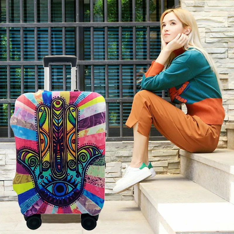Fashion Colorful Trolley Suitcase Elastic Dust Bags Luggage Protective Cover For 18 to 30 inch Case Travel Accessories Fashion Colorful Trolley Suitcase Elastic Dust Bags Luggage Protective Cover For 18 to 30 inch Case Travel Accessories
