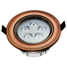 10 шт./лот 5 Вт светодиодный потолочный светильник Красный Бронзовый встраиваемый потолочная лампа Свет Классический Чистый/теплый белый 85-265 в