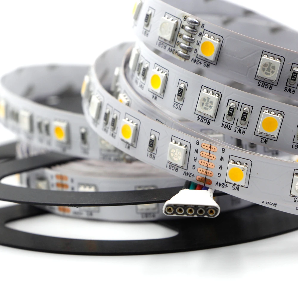 5M RGB 300 LED Strip light waterproof RGBW RGB+CCT 5050 Flexible tape lamp 24V