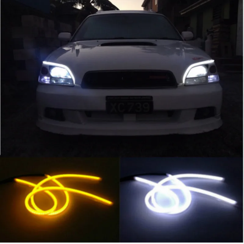 

Car Stying LED Flowing DRL Running Turn Signal Light For Kia Rio k2 Volvo Toyota Mazda 3 6 8 cx-5 Ford focus Golf Passat CC Lada