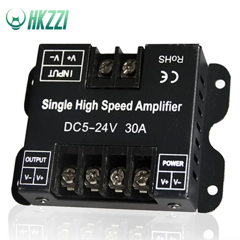 

HKZZI DC 5-24V 30A Monochrome Data Repeater Signal Amplifier Dimming Controller For SMD 3528 5050 LED Strip With Receive PWM
