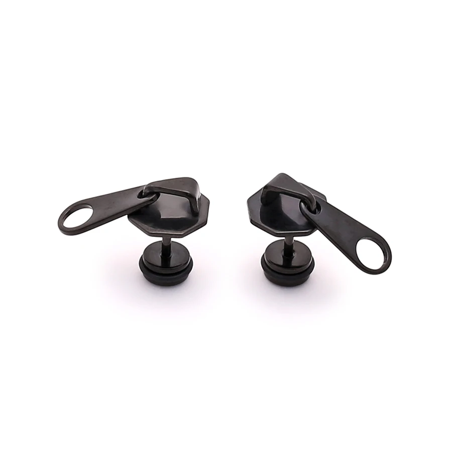 Серьги в виде молнии для мужчин и женщин 1 пара|ear studs|fashion studszipper earrings |
