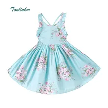 Tonlinker Baby Girls Dress 2018 Summer Beach Style Floral Print Party Backless Dresses For Girls Toddler Girl Clothing Vestidos Tonlinker Baby Girls Dress 2018 Summer Beach Style Floral Print Party Backless Dresses For Girls Toddler Girl Clothing Vestidos