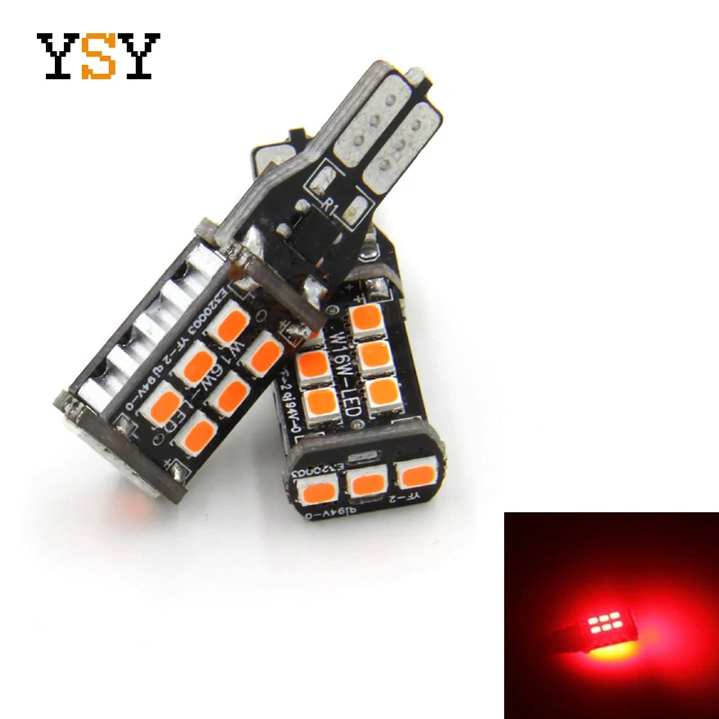 2x T15 15 SMD 2835 W16W LED Canbus безошибочная автомобильная лампа заднего хода стоп сигнал 921
