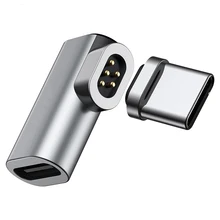 4.3A Type C To Type-C Magnetic Elbow Adapter Converter For Apple Macbook Pro Samsung S8 Fast Charging Magnet USB-C Cable Adapter