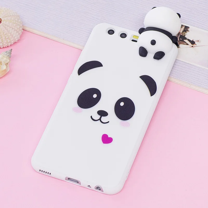 

P10 Kawaii 3D Cartoon Unicorn Panda Soft tpu Silicon Back Phone Cover For Coque Huwawei Huawei P10 P 10 Case hot Rubber Shell