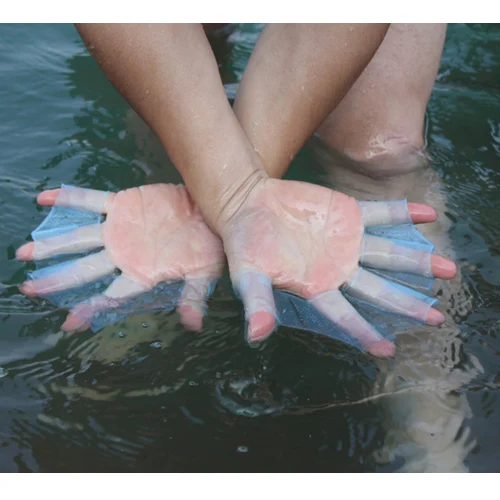 1 пара унисекс лягушка тип силиконовые пояса для плавания пальмовый палец перепонка перчатки весло водные виды спорта для начинающих ласты