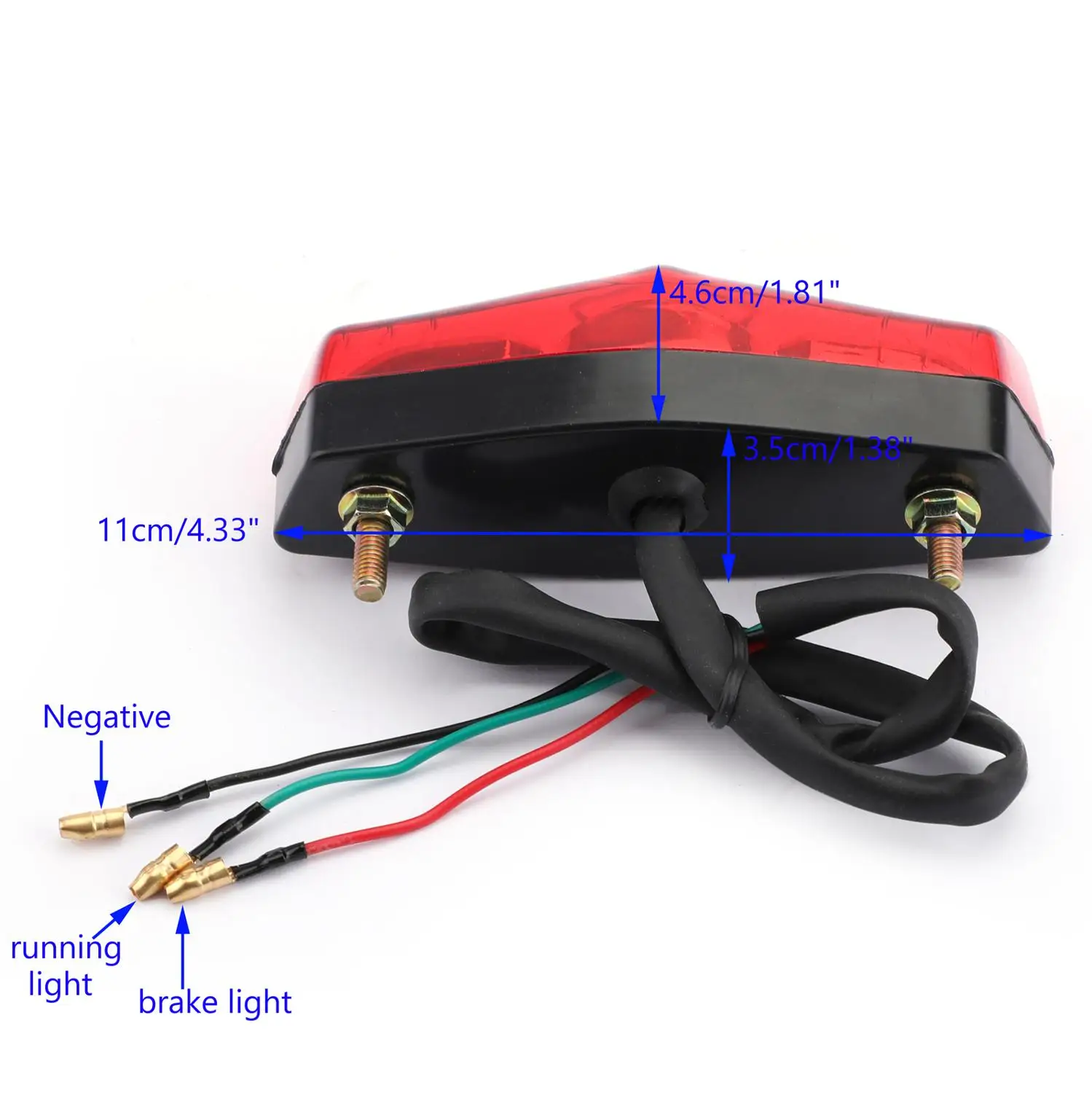 Artudatech из АБС-пластика для мотоцикла светодиодный красный 12V Стоп бег задний светильник лампа универсальный двигатель аксессуары