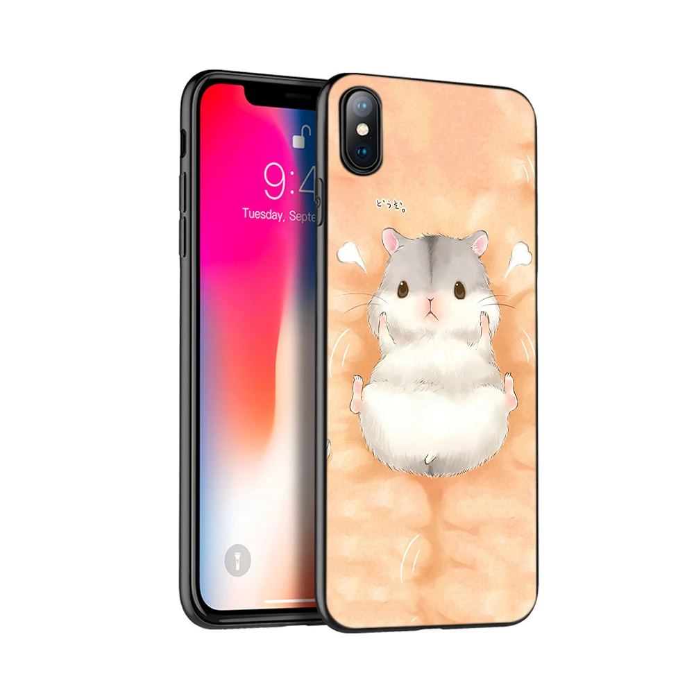 Черный чехол из ТПУ для iphone 5 5s SE 2020 6 6s 7 8 plus x 10 силиконовый XR XS 11 pro Max кролик мышь