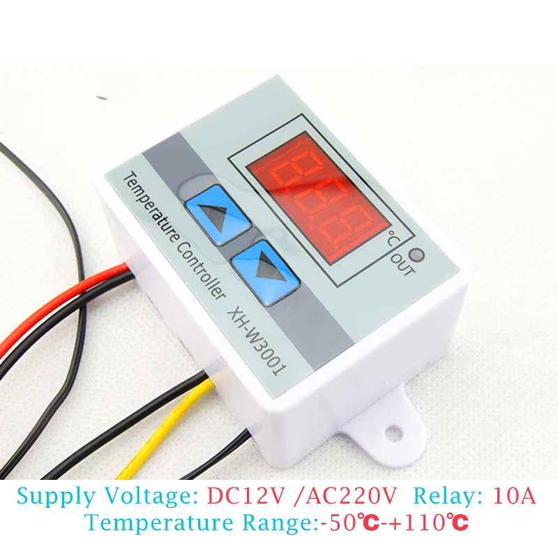 

220V XH-W3001 Temperature Controller Digital LED Temperature Controller Thermometer Thermo Controller Switch Probe 220V