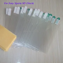 1000 шт./лот) Новые 5 шт/упаковка, дюймового мобильного телефона прозрачная пленка для Sony Xperia M5 Экран протектор по DHL FedEx