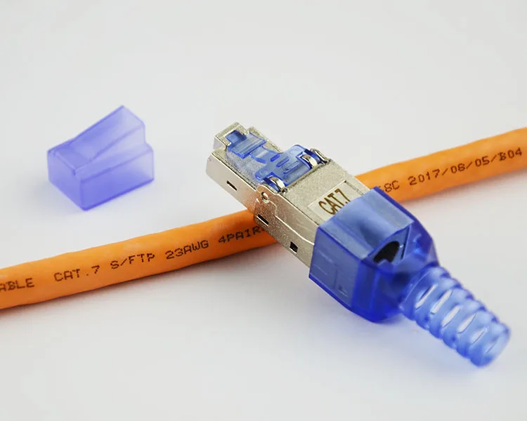 Экранированный разъем RJ45 обжимной Cat7 Разъем 10 гигабитный Ethernet сетевой кабель 8p8c