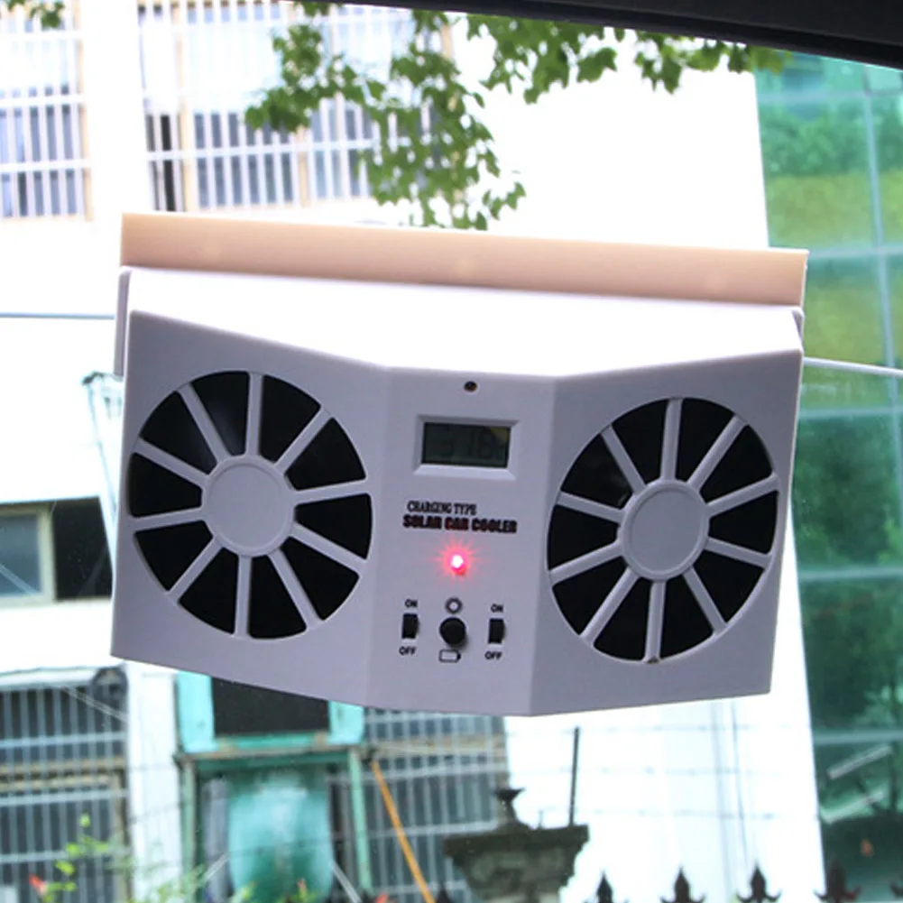

Solar Powered Auto Car Window Air Vent Ventilator Cooler Fan Mini Cooling Radiator XR657