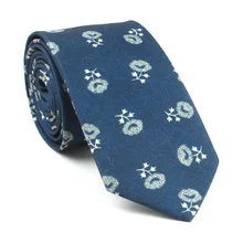 Мужской винтажный хлопковый галстук с растительным орнаментом, Модный повседневный Цветочный Тонкий 6 см галстук для свадебной вечеринки