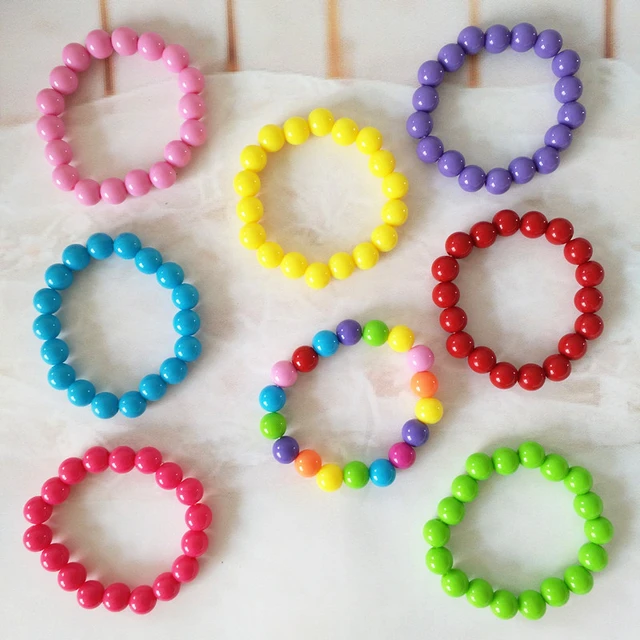 Wholesale Opaque Acrylic Beads Stretch Bracelet Sets for Kids 