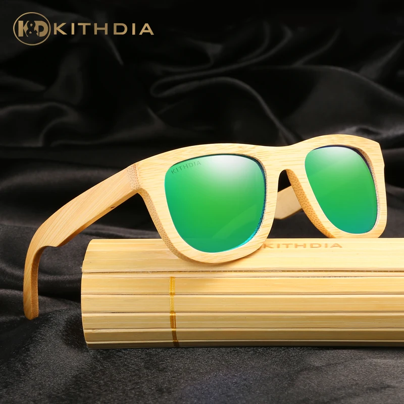 KITHDIA gafas de sol de madera para hombre y mujer, lentes de sol