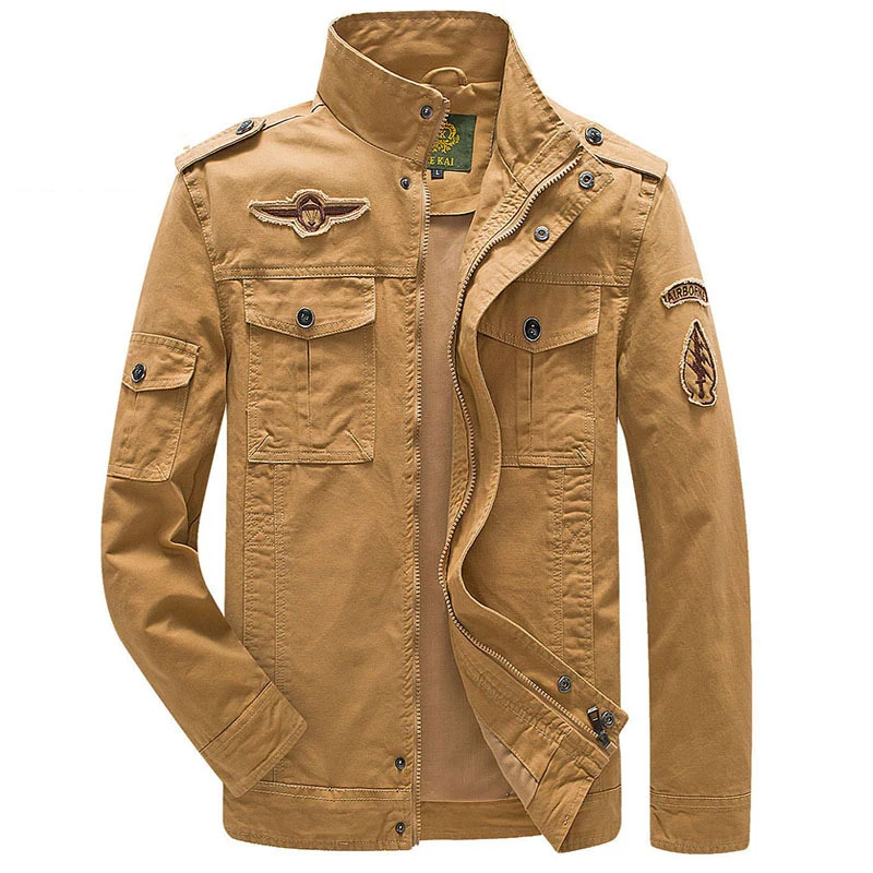 زائد حجم سترة عسكرية الرجال الربيع الخريف القطن الجيش الصلبة رجل السترات والمعاطف أزياء شارة منفذها سترة الذكور M-6XL زائد حجم سترة عسكرية الرجال الربيع الخريف القطن الجيش الصلبة رجل السترات والمعاطف أزياء شارة منفذها سترة الذكور M-6XL