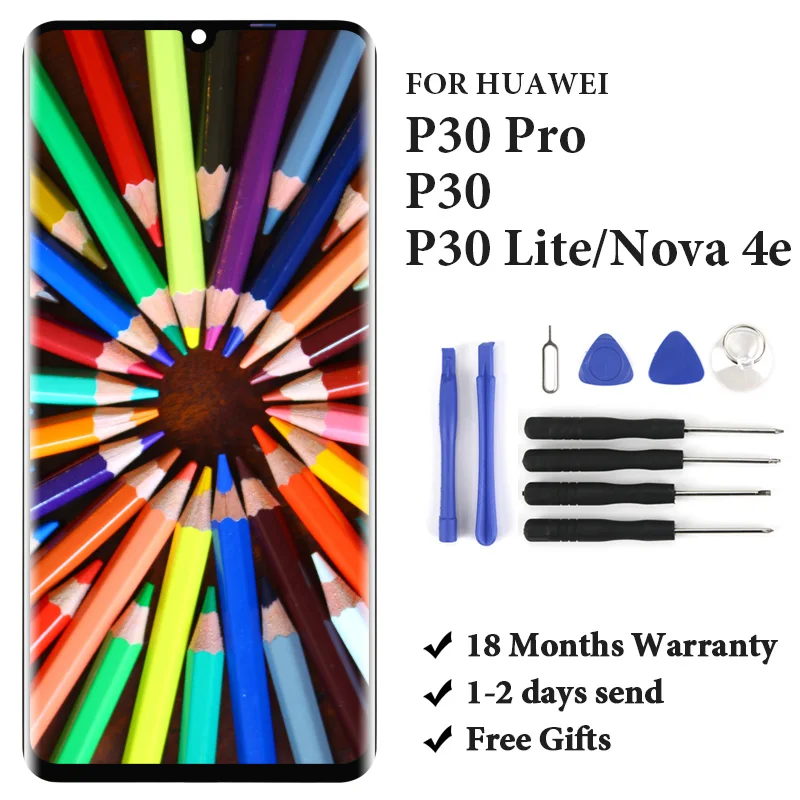 

For Huawei P30 Pro LCD 6.47 inch OEM Screen Touch Screen Replacemet Digitizer For Huawei P30 P30 proBlack Display