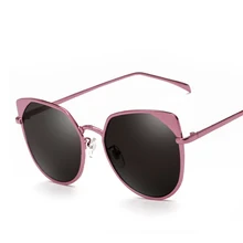 Fashion Cat Eye Sunglasses Women Brand Designer Vintage Luxury Classic Retro Rose Gold Mirror SunGlasses For Female Oculos UV400